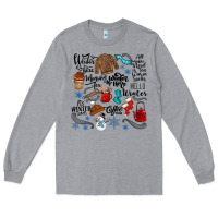 Heather Grey winter festive essentials Long Sleeve Tee - CowhideDigitalArt