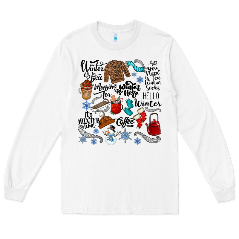 Winter Festive Essentials Long Sleeve Tee by CowhideDigitalArt | Teevron