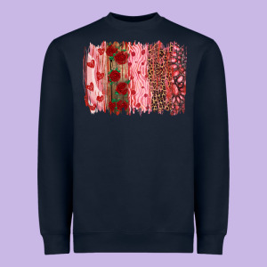 Valentine's Day Brushstrokes Heavyweight Sweatshirt Designed By Ranaportraitstore