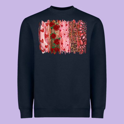Valentine's Day Brushstrokes Heavyweight Sweatshirt Designed By Ranaportraitstore