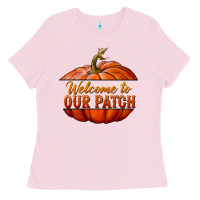 Bubblegum Pink welcome to our patch Ladies Tee - BundleAndBundleShop