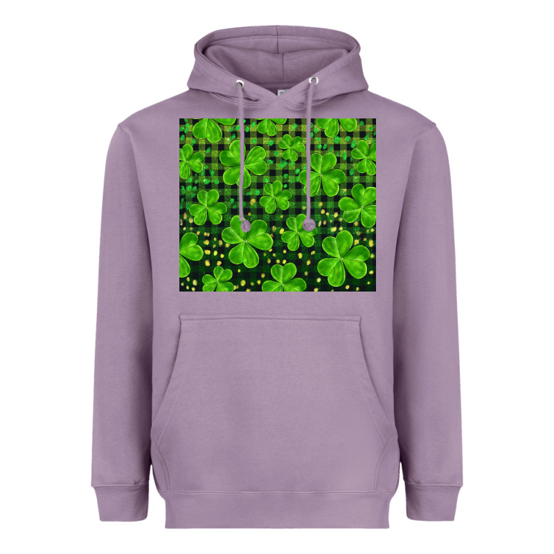 Saint Patricks Day Shamrock And Plaid Heavyweight Hoodie by RanaPortraitStore | Teevron