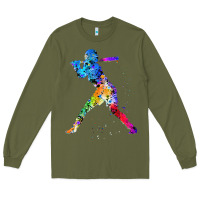 Army Green girl's softball Long Sleeve Tee - artisFamous