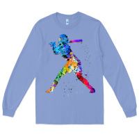Colony Blue girl's softball Long Sleeve Tee - artisFamous