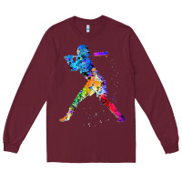 Burgundy girl's softball Long Sleeve Tee - artisFamous