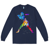 Navy girl's softball Long Sleeve Tee - artisFamous