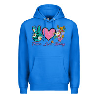 True Royal peace love springwith flowers and butterfly Premium Hoodie - Artiststas