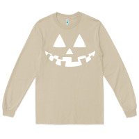 Mushroom halloween jack o lantern (white) Long Sleeve Tee - artisFamous