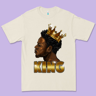 Black King Premium Tee Designed By Fadigitalartstudio