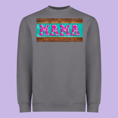 Floral Mama Mother's Day License Plate Heavyweight Sweatshirt Designed By Jasminsmagicworld