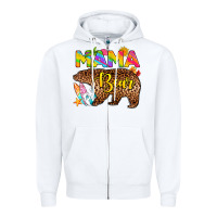 White mama bear summer Zipper Hoodie - RanaPortraitStore