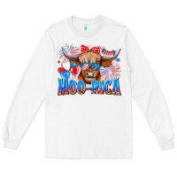 White moo rica Long Sleeve Tee - CowhideDigitalArt