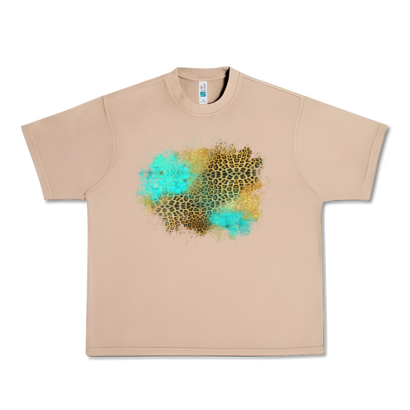 Turquoise Leopard Patch Urban Heavy Tee by Jasminsmagicworld | Teevron