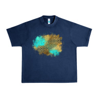 Navy turquoise leopard patch Urban Heavy Tee - Jasminsmagicworld