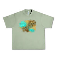 Oil Green turquoise leopard patch Urban Heavy Tee - Jasminsmagicworld