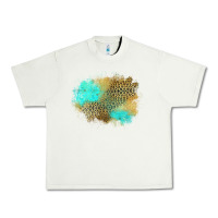Pistachio turquoise leopard patch Urban Heavy Tee - Jasminsmagicworld