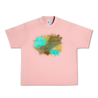 Salmon turquoise leopard patch Urban Heavy Tee - Jasminsmagicworld