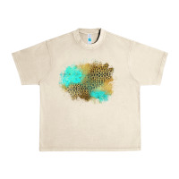 Sandshell turquoise leopard patch Urban Heavy Tee - Jasminsmagicworld