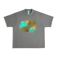 Tornado turquoise leopard patch Urban Heavy Tee - Jasminsmagicworld