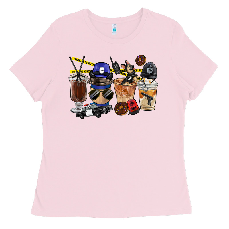 Police Coffee Cups Ladies Tee by FaDigitalArtStudio | Teevron