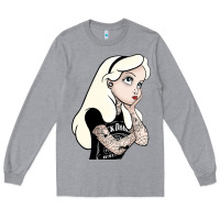 Heather Grey alice in wonderland Long Sleeve Tee - artisFamous