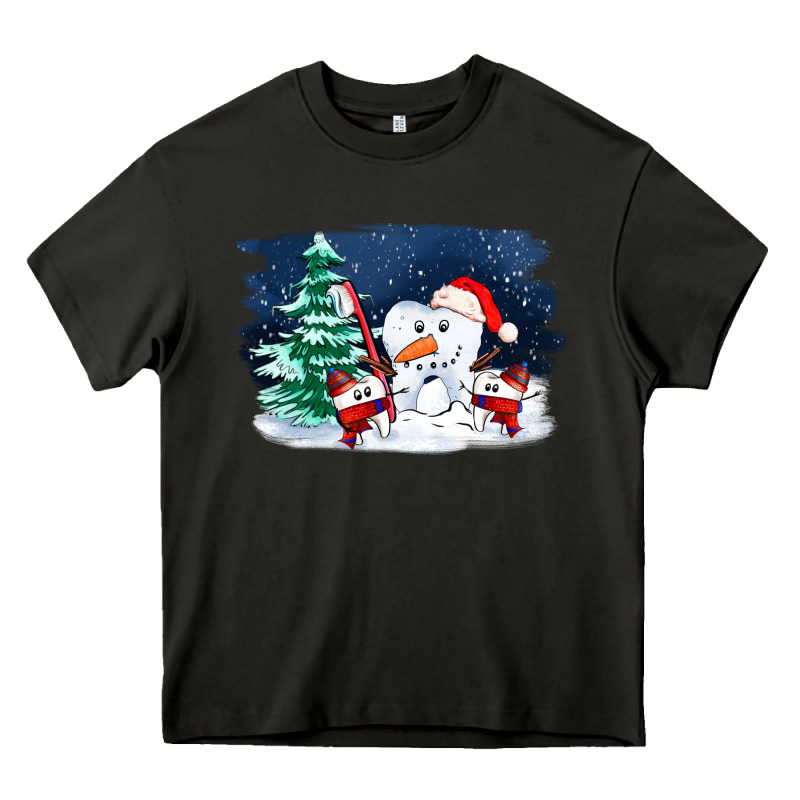 Teeth Snow Party Costom Ado Heavy Core Tee by OliviaCreatesArt | Teevron