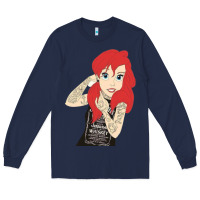 Navy ariel tatoo Long Sleeve Tee - artisFamous