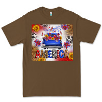 Cacao Fourth Of July America Truck Premium Tee - FaDigitalArtStudio