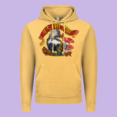 It's Fall Y'all Skunk Vintage Hoodie Designed By Lillyallendesigns