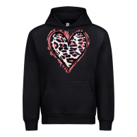 Black Leopard Glitter Heart Urban Hoodie - Jasminsmagicworld