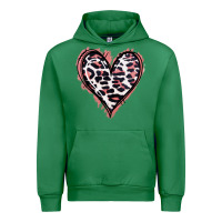 Emerald Leopard Glitter Heart Urban Hoodie - Jasminsmagicworld