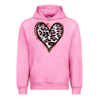Fuchsia Pink Leopard Glitter Heart Urban Hoodie - Jasminsmagicworld
