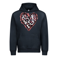 Navy Leopard Glitter Heart Urban Hoodie - Jasminsmagicworld