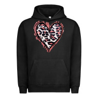Pigment Black Leopard Glitter Heart Urban Hoodie - Jasminsmagicworld