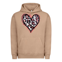 Pigment Burro Leopard Glitter Heart Urban Hoodie - Jasminsmagicworld