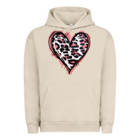 Pigment French Oak Leopard Glitter Heart Urban Hoodie - Jasminsmagicworld