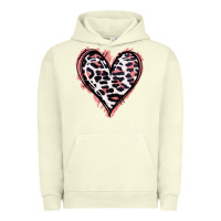 Pigment Pistachio Leopard Glitter Heart Urban Hoodie - Jasminsmagicworld