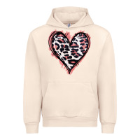 Sandshell Leopard Glitter Heart Urban Hoodie - Jasminsmagicworld