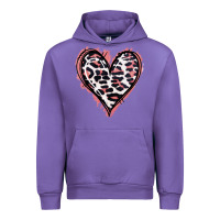 Tulip Leopard Glitter Heart Urban Hoodie - Jasminsmagicworld