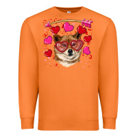 Carrot valentine's shiba inu Premium Sweatshirt - RanaPortraitStore