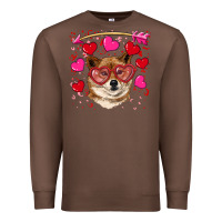Chestnut valentine's shiba inu Premium Sweatshirt - RanaPortraitStore