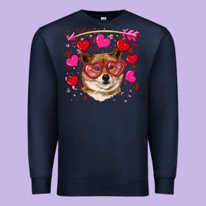 Valentine's Shiba Inu Premium Sweatshirt Designed By Ranaportraitstore