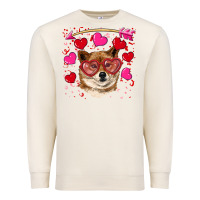 Sandshell valentine's shiba inu Premium Sweatshirt - RanaPortraitStore