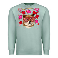 Seafoam valentine's shiba inu Premium Sweatshirt - RanaPortraitStore