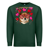 Sports Green valentine's shiba inu Premium Sweatshirt - RanaPortraitStore
