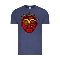 Vintage Denim african masks 2 Vintage Tee - BundleAndBundleShop