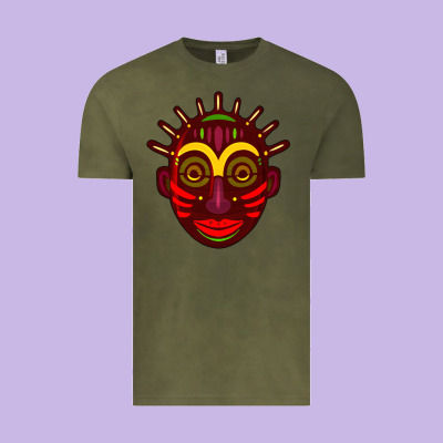 African Masks 2 Vintage Tee Designed By Bundleandbundleshop