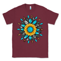 Burgundy gemstone sunflower Classic Tee - Artiststas