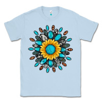 Dusty Blue gemstone sunflower Classic Tee - Artiststas