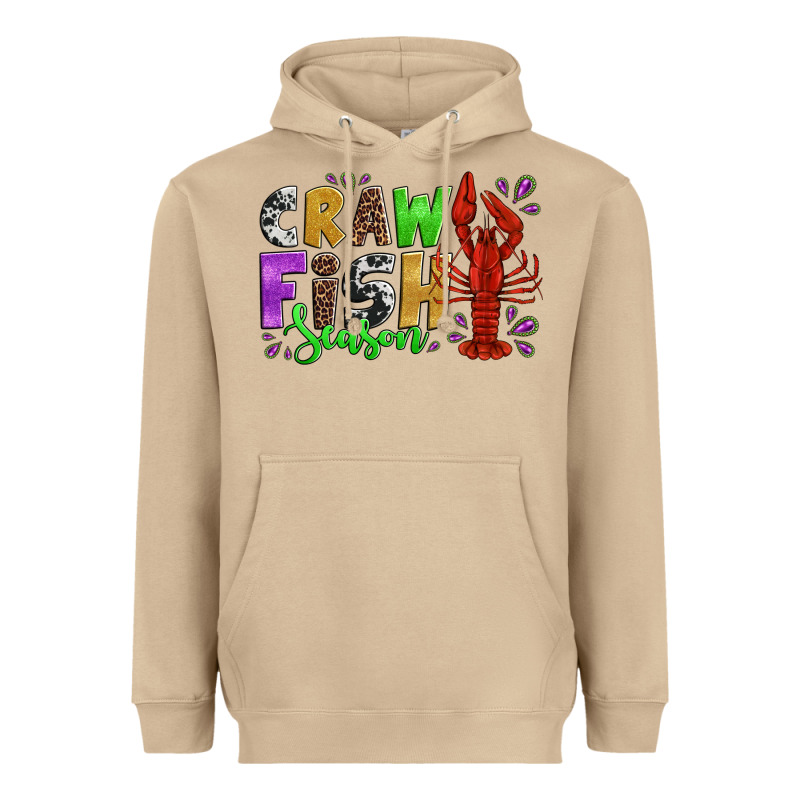 Crawfish Season Mardi Gras Carnival Heavyweight Hoodie by Jasminsmagicworld | Teevron